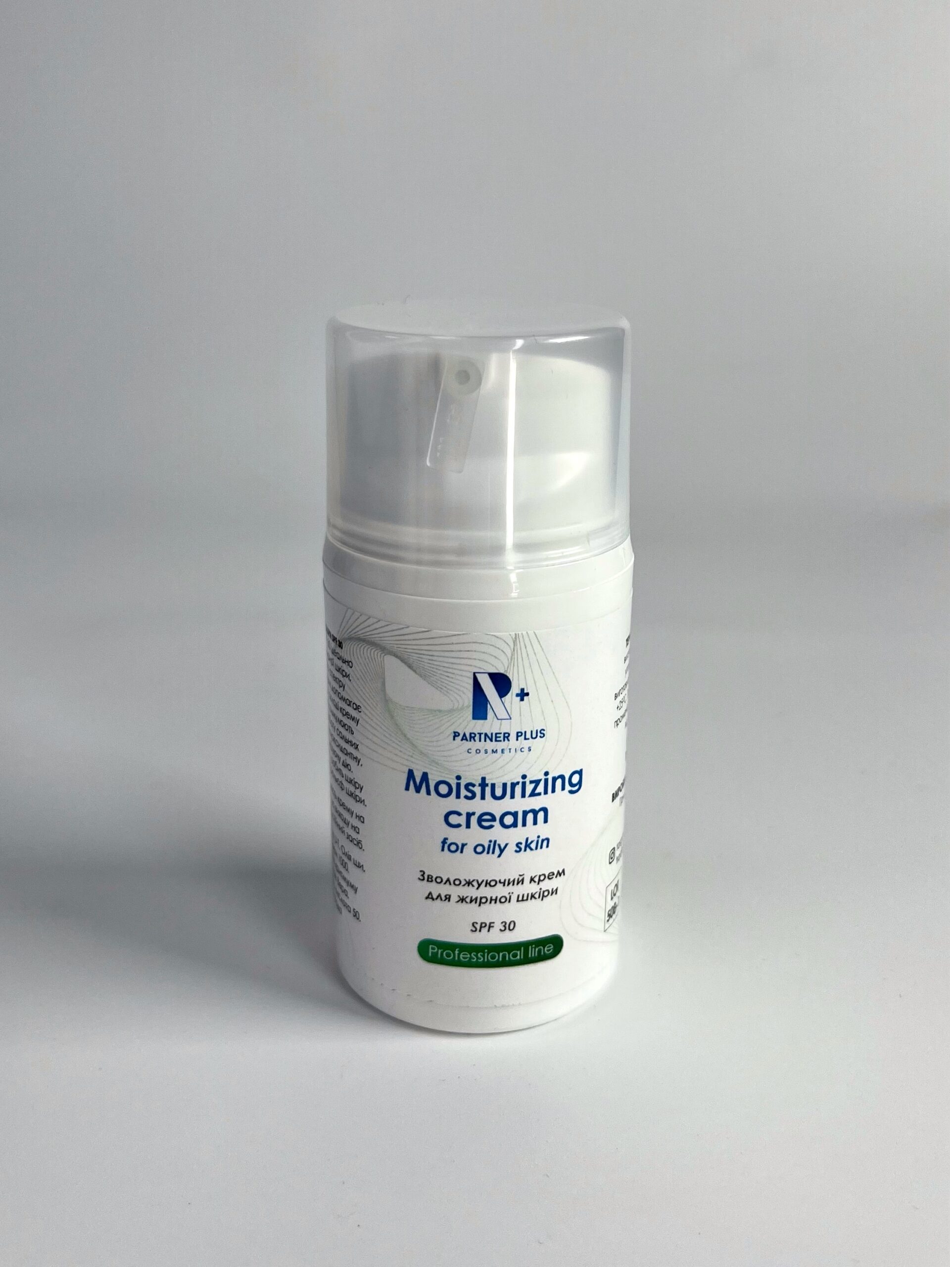 Зволожуючий крем для жирної шкіри SPF 30 Partner Plus Cosmetics